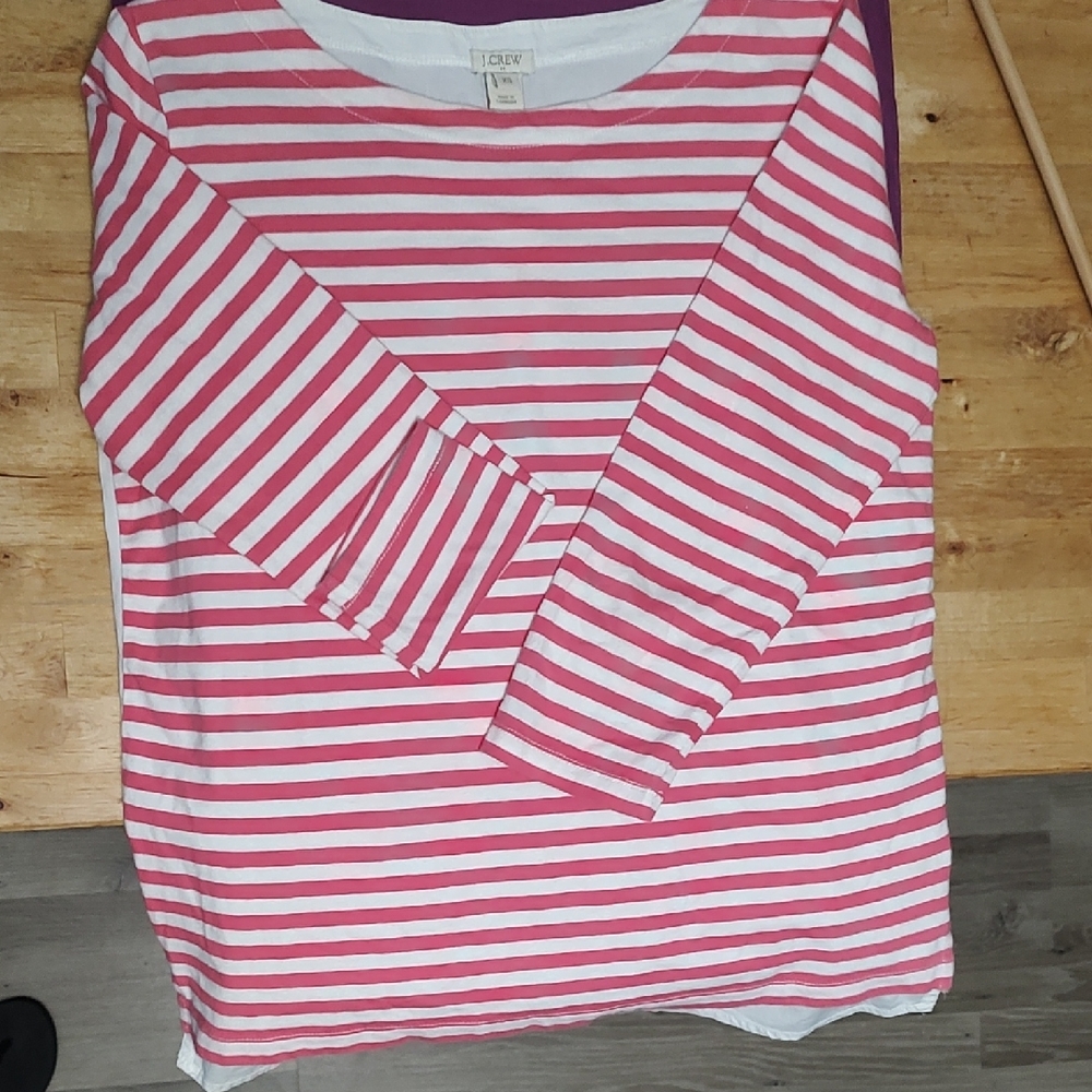 J. Crew Striped Top in Pink and White - Picture 3 of 5